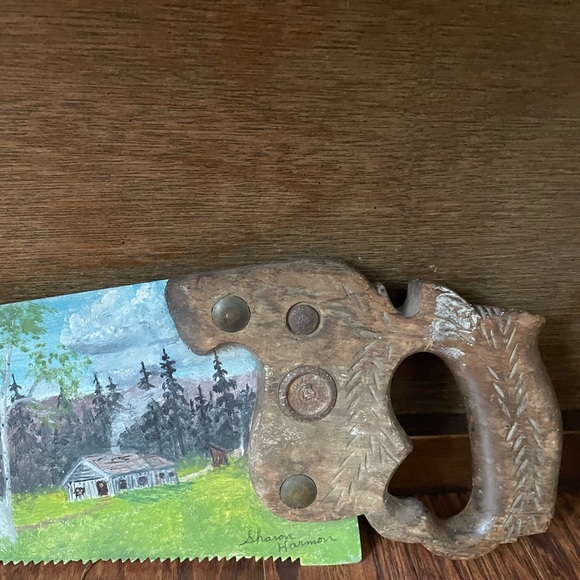 Painting on vintage Saw - Picture 7 of 14